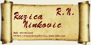 Ružica Ninković vizit kartica